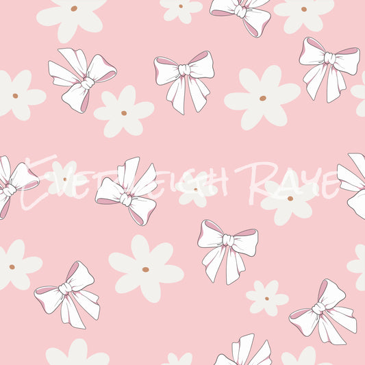 Dainty pink bows & flowers