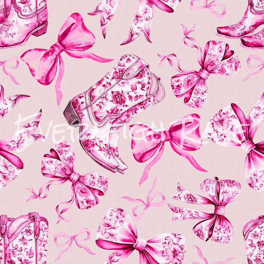 Pink western bows
