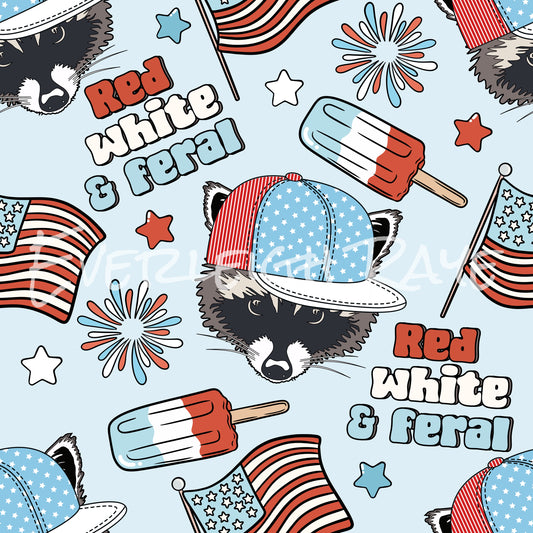 Boy red white & feral