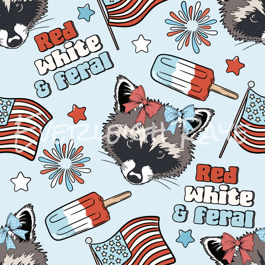 Girl red white & feral