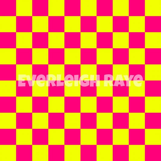Summer Pink yellow checks