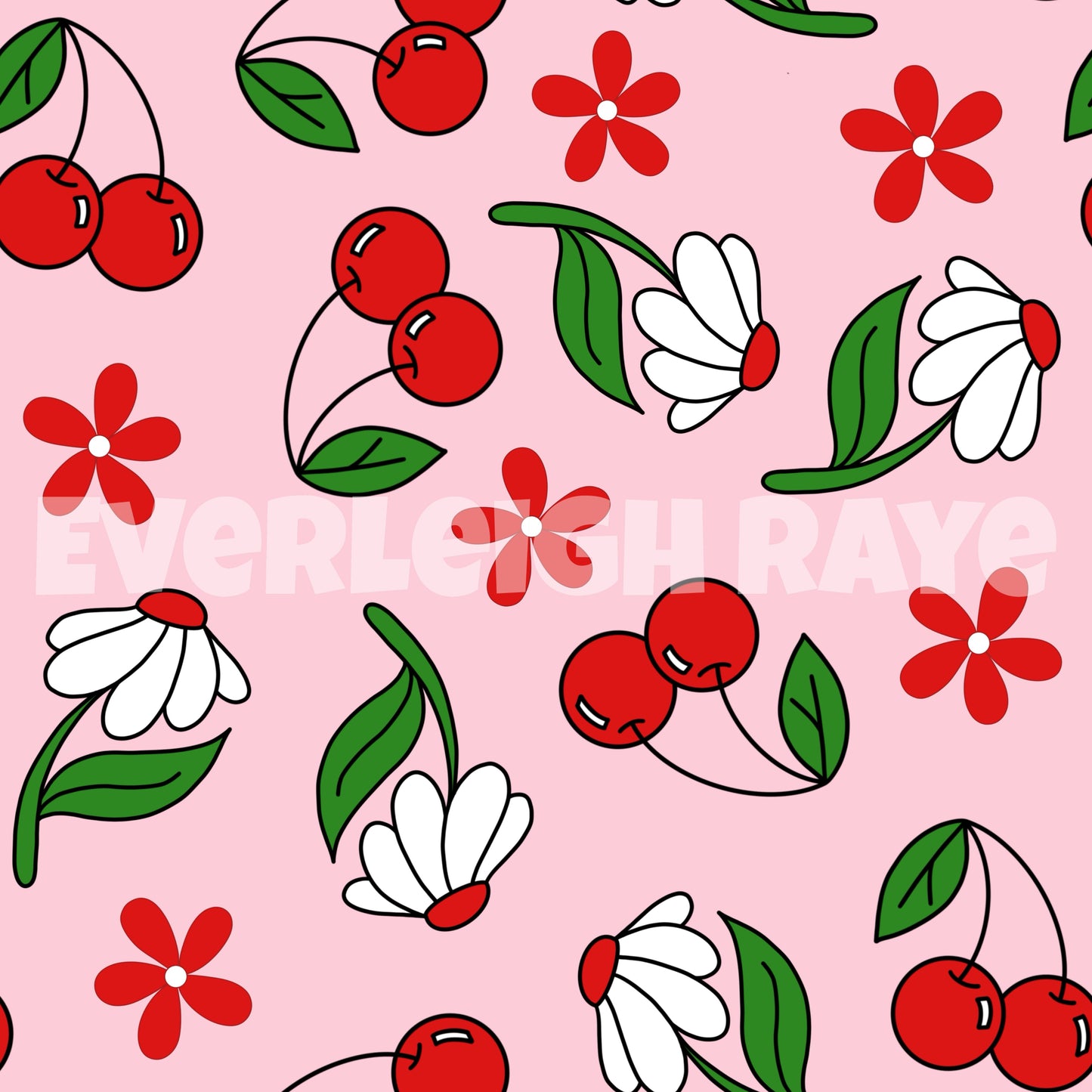 Pink cherry floral