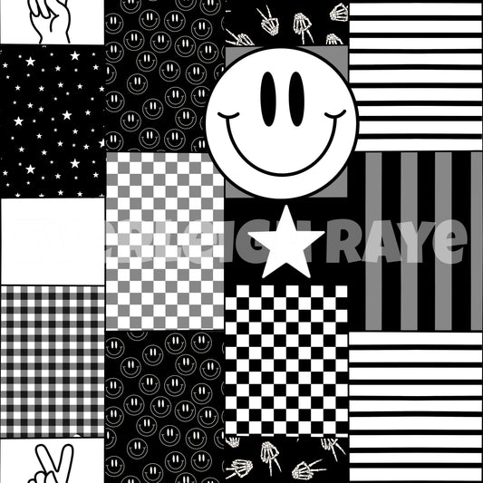 Black and white