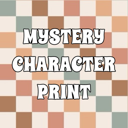 MYSTERY CHARACTER PRINT