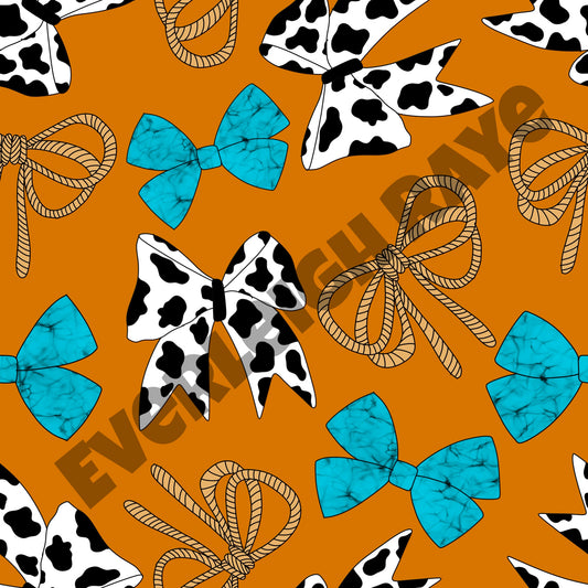 Orange Western Bows