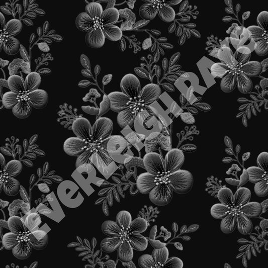 Black floral Emb