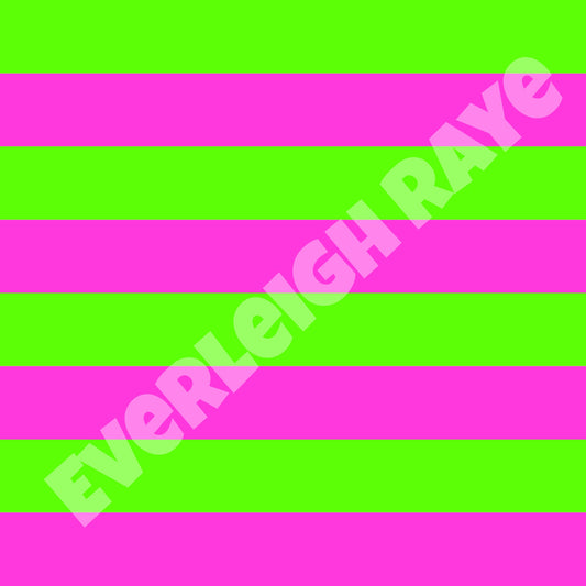 Neon magenta/lime stripes