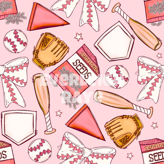 Girly pink baseball
