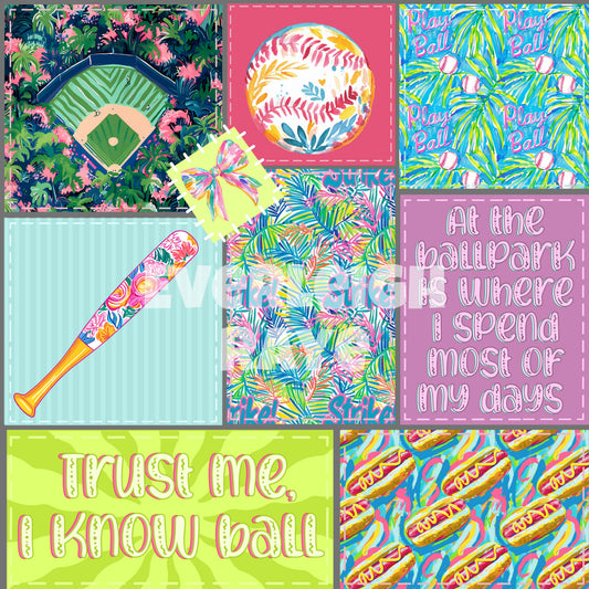 Preppy Baseball patchwork