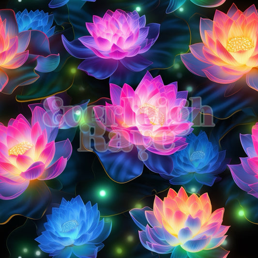 Glowing lotuses