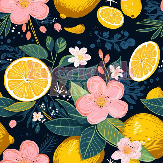 Pink floral lemons
