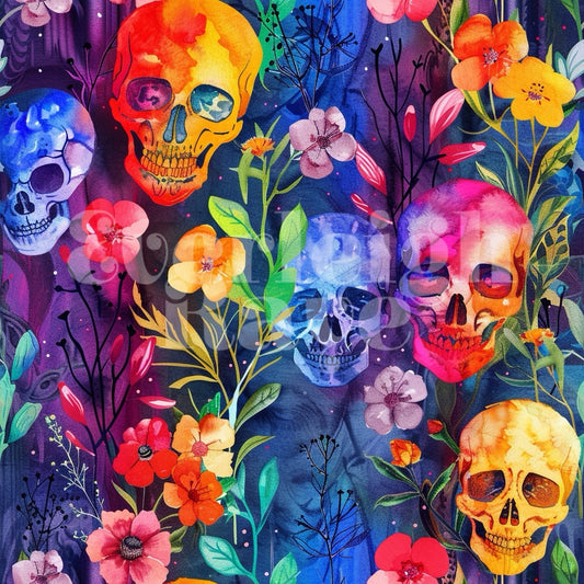 Watercolor Skeleton 7