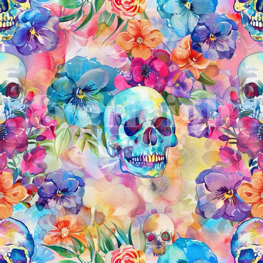 Watercolor Skeleton 4