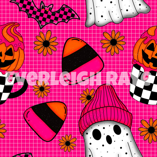 Spooky cute checkered