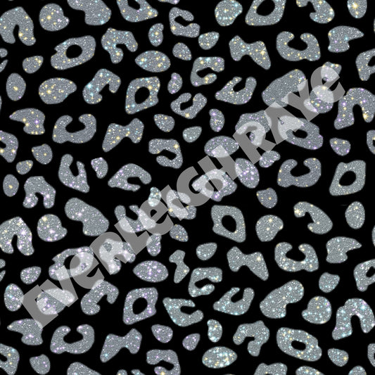 Black glitter Leopard