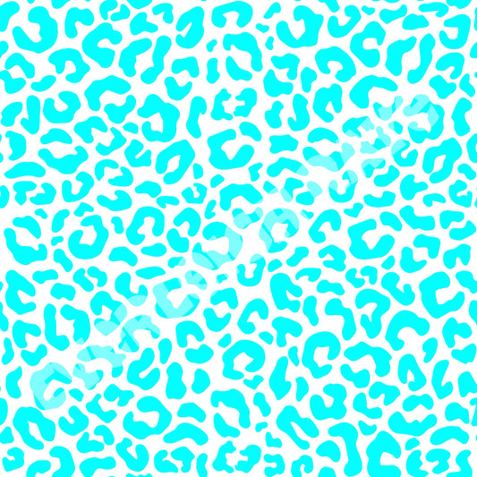 Neon Aqua Leopard