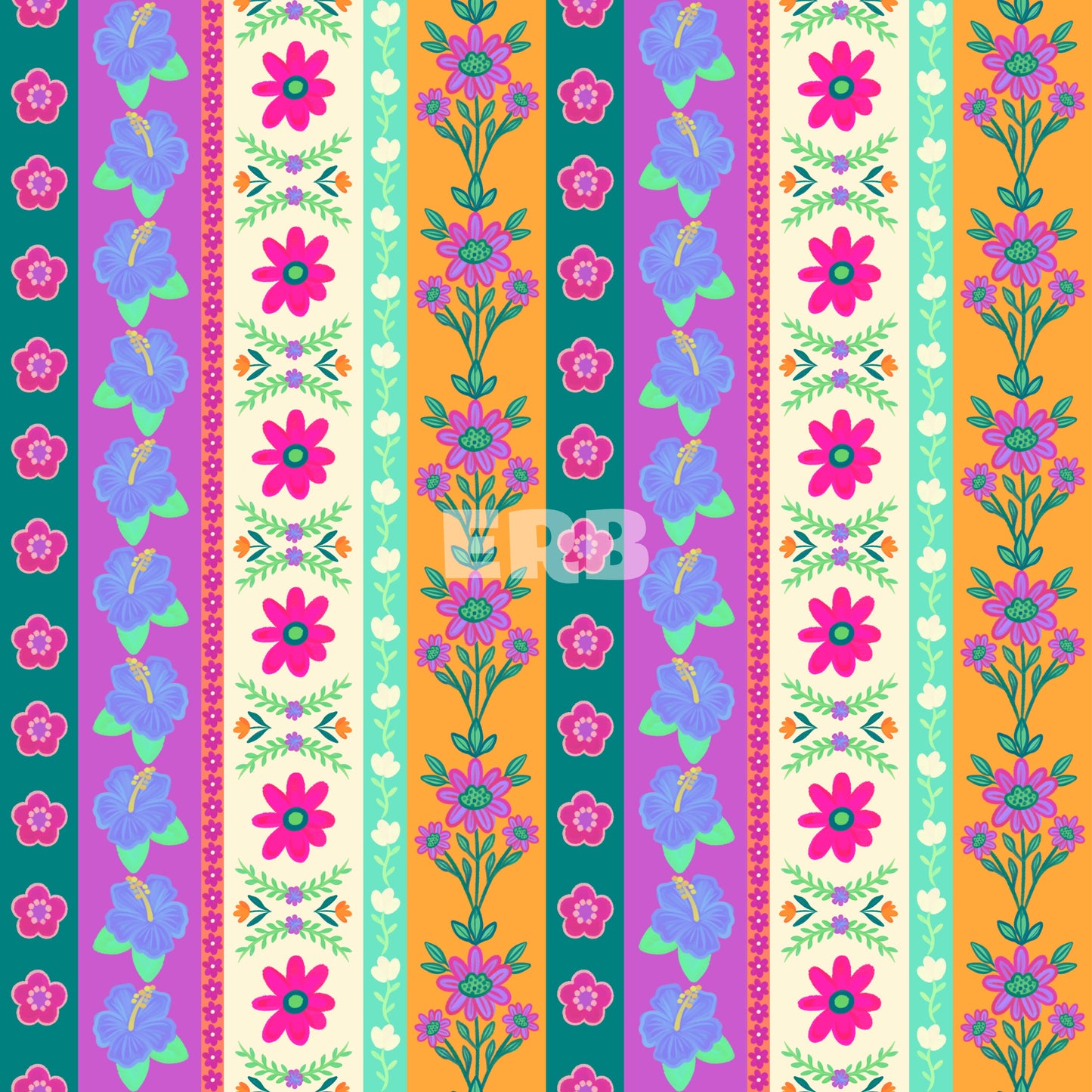Floral Stripes