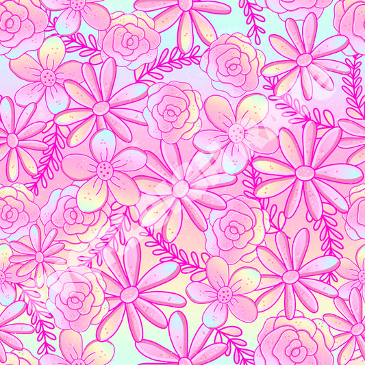 Pink ombre floral