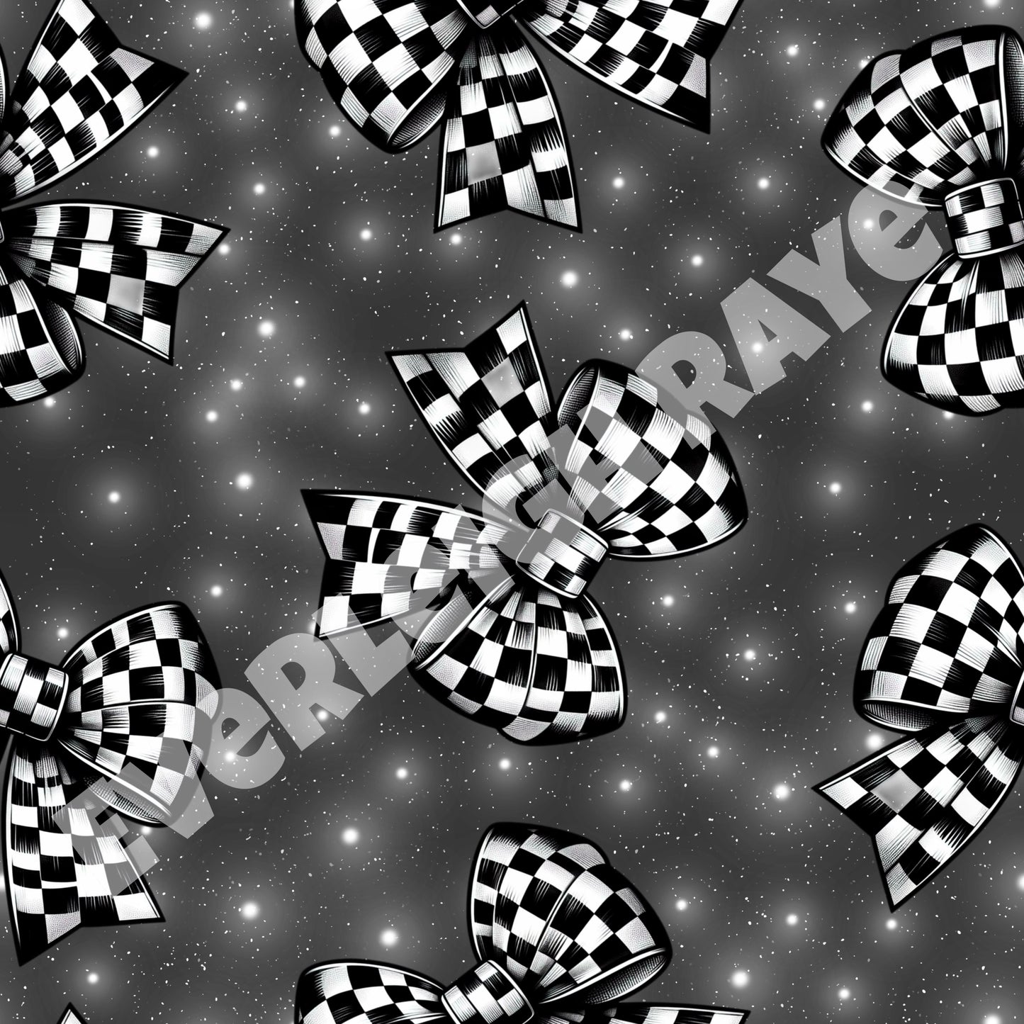 Black/white checkered Bows
