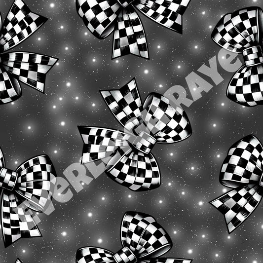 Black/white checkered Bows