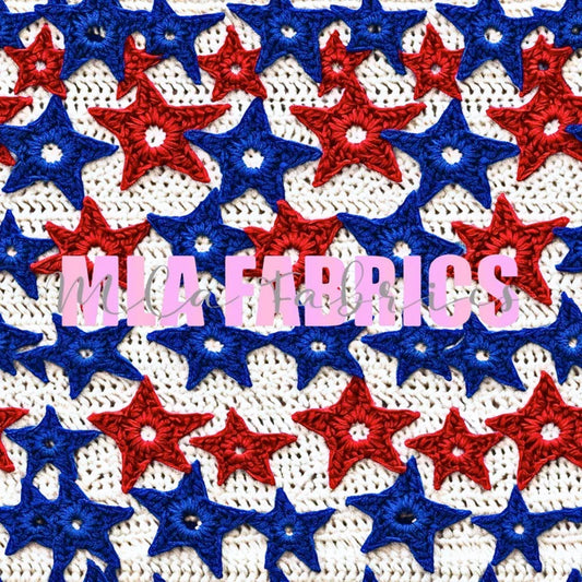 RWB CROCHETED STARS