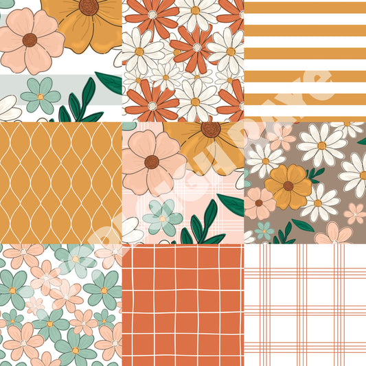 Neutral Floral patches