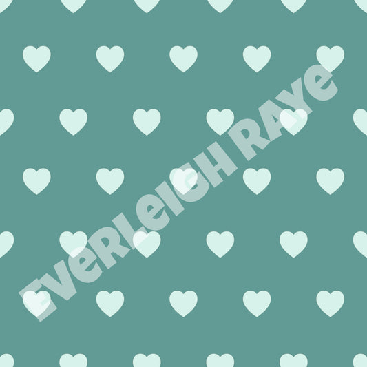 Teal hearts