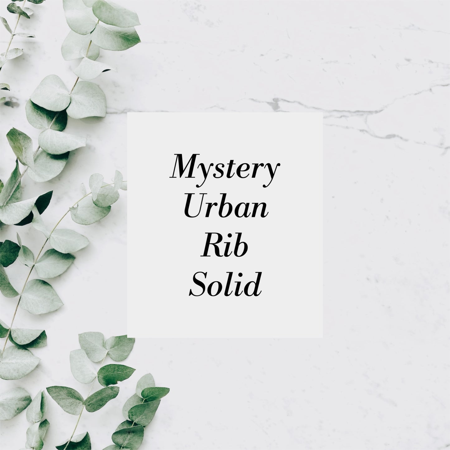 MYSTERY URBAN RIB SOLID