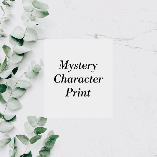 MYSTERY CHARACTER PRINT