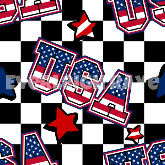 USA checkered
