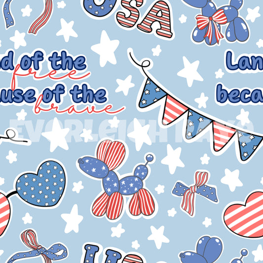 Land of the free blue