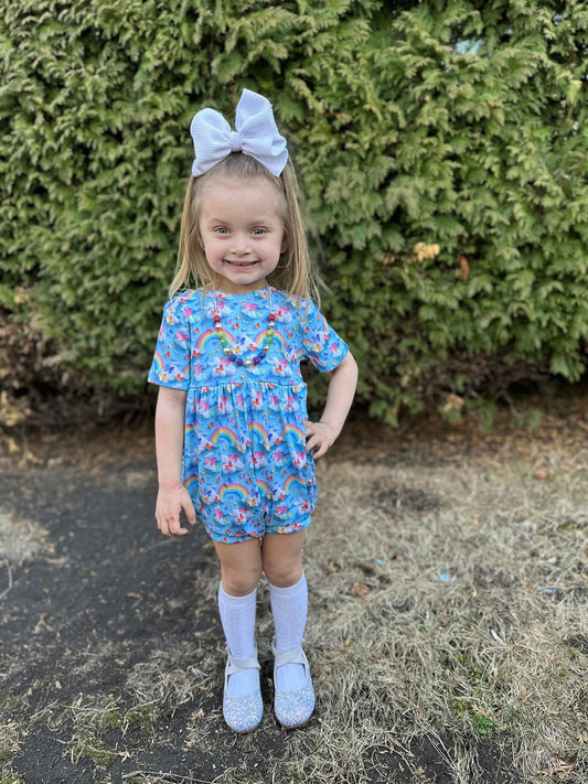 SHORT SLEEVE BUBBLE ROMPER