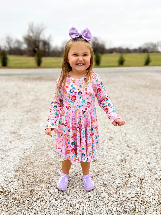 LONG SLEEVE TWIRL DRESS