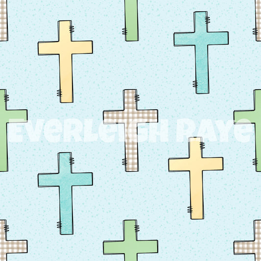 Pastel Gingham Cross