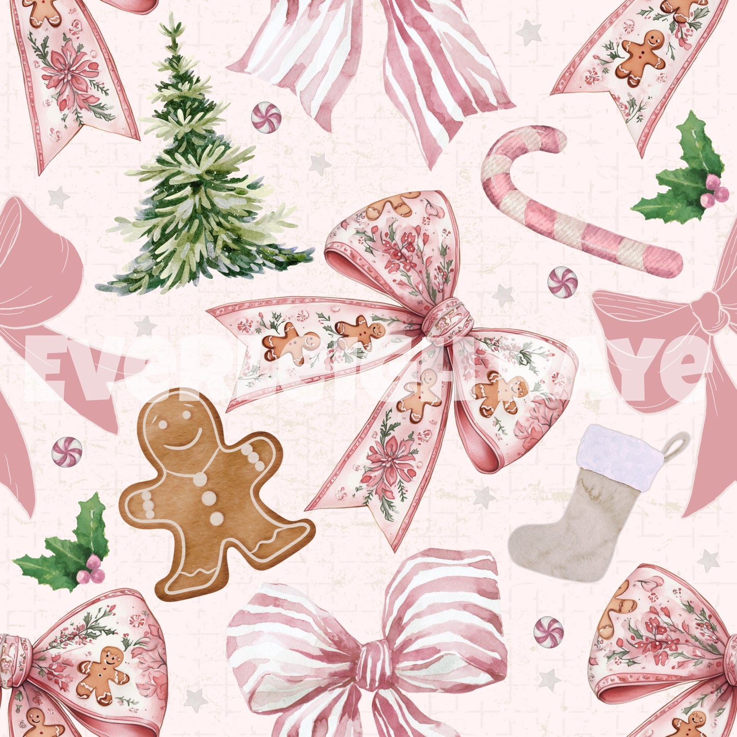 Pink Christmas bows
