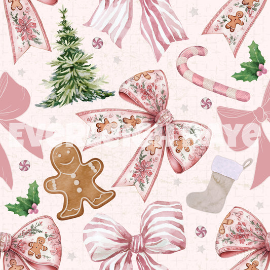 Pink Christmas bows