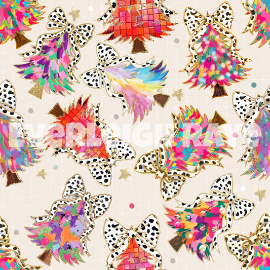 Cow print trees