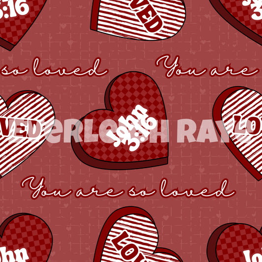 You are so loved red