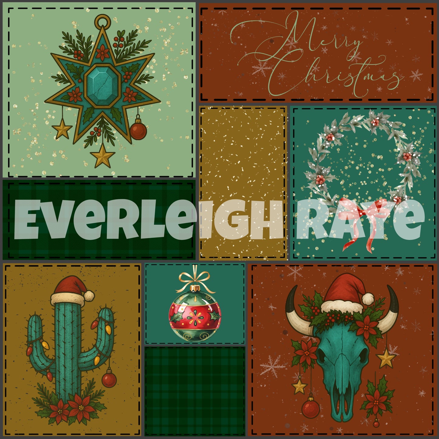 Western Christmas patchwork