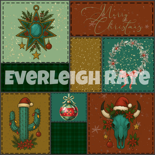 Western Christmas patchwork
