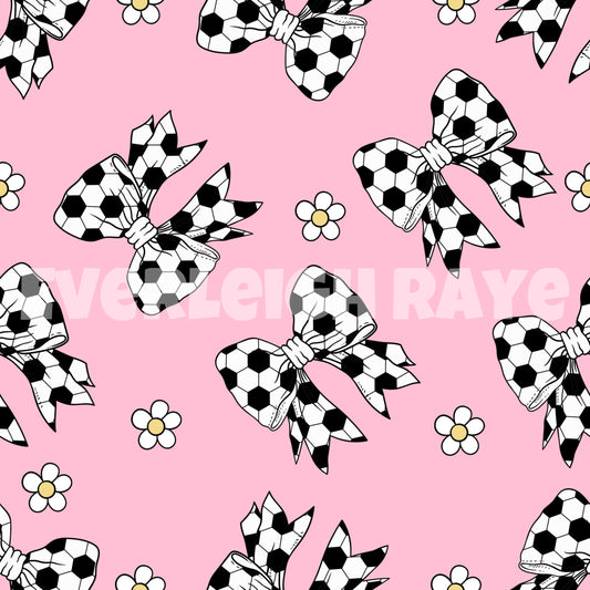Pink soccer bows