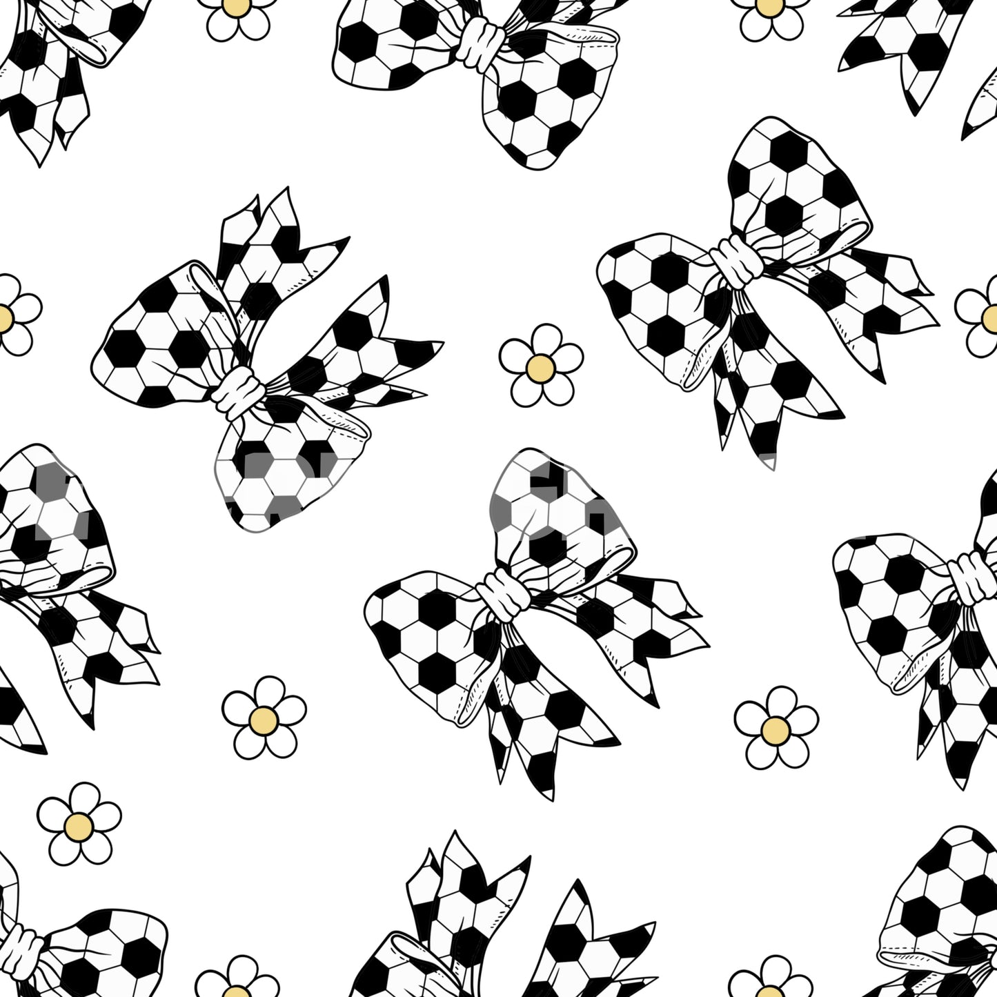 White soccer bows