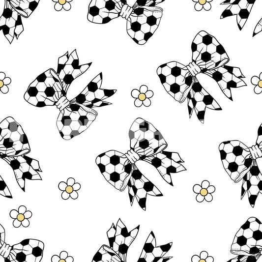 White soccer bows