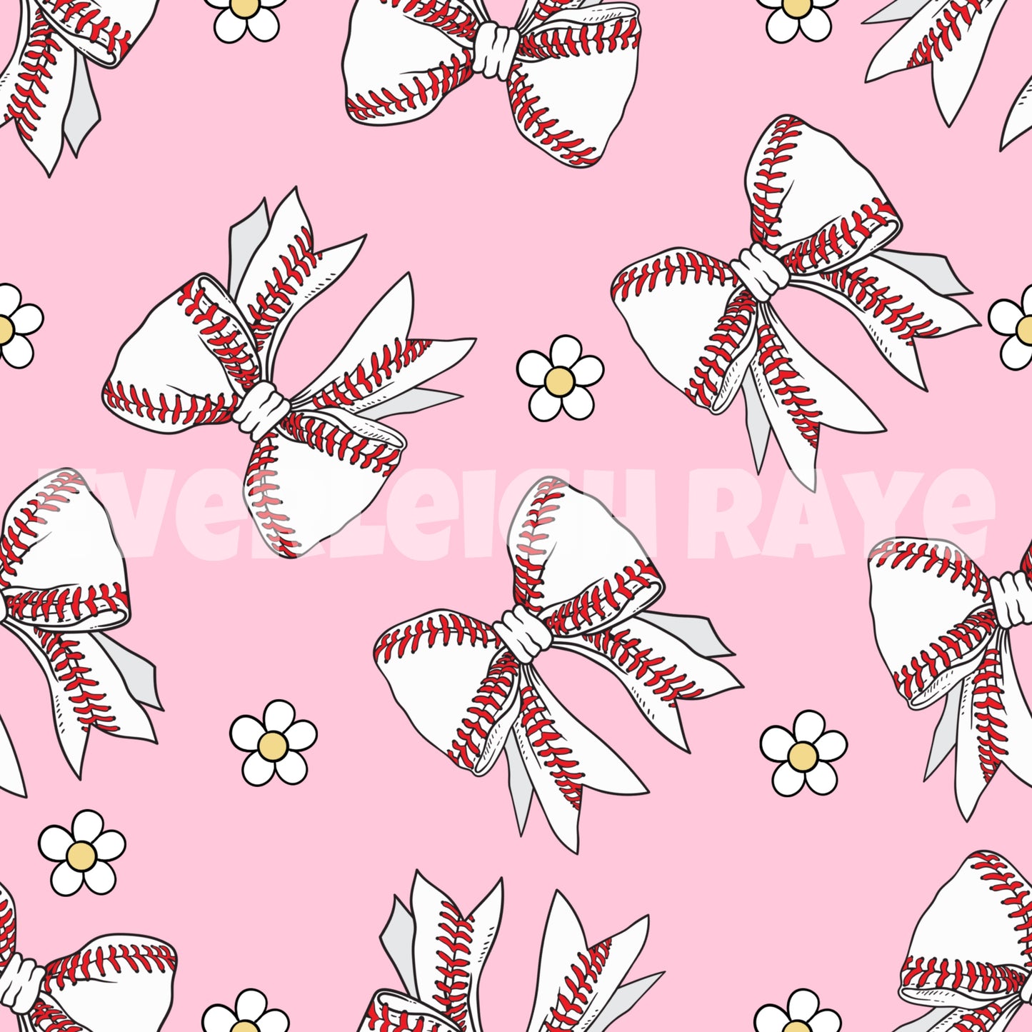 Pink baseball bows