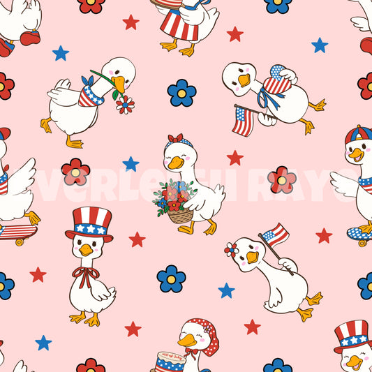 Red geese